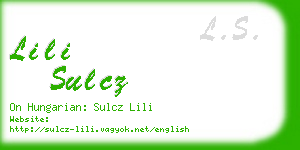 lili sulcz business card